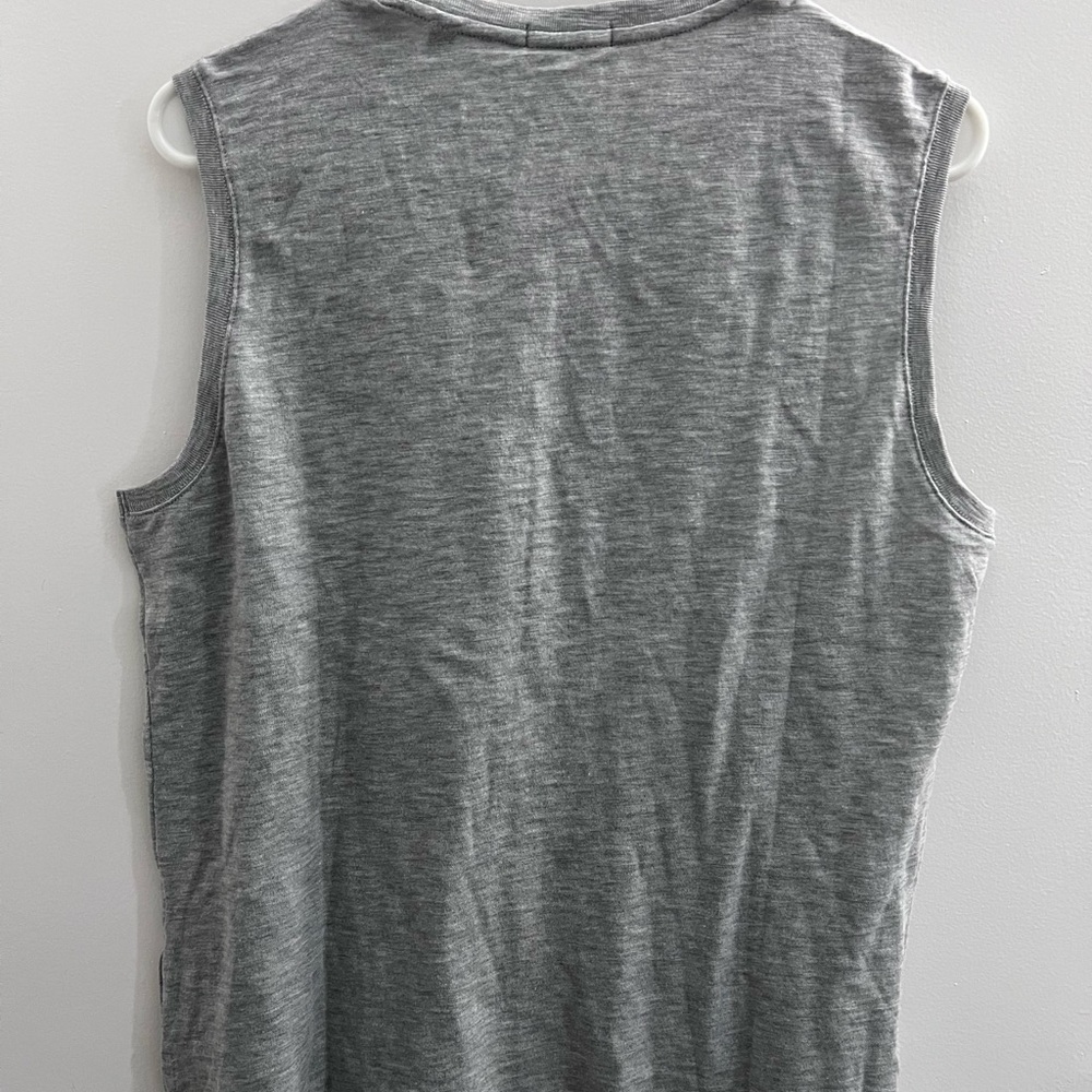 Slub Jersey Sleeveless Schoolboy Tee - Heather Grey size L/G new with tag - Picture 3 of 4